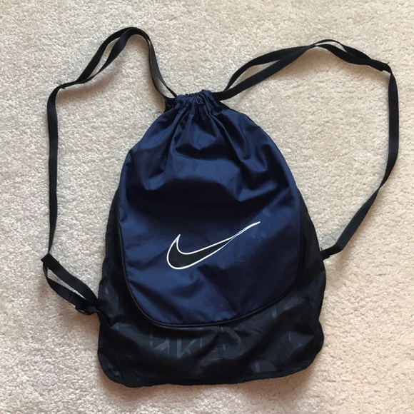 Nike Handbags - Nike navy drawstring backpack